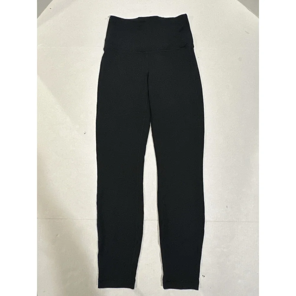 Lululemon High Rise Leggings Sweatpants Athletic Leisure Yoga Black Size 4